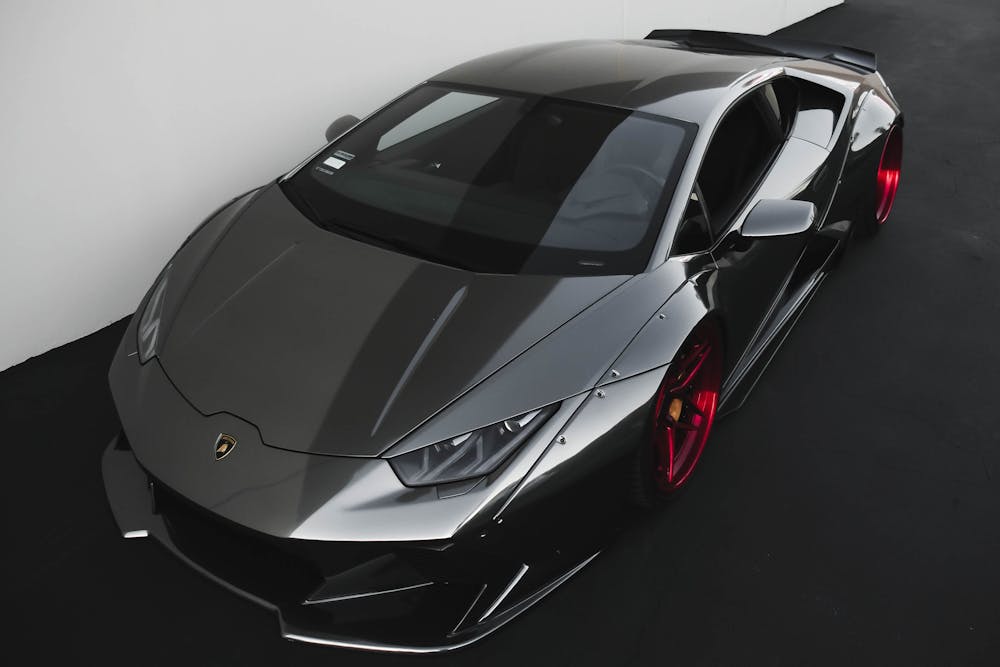 a black Lamborghini