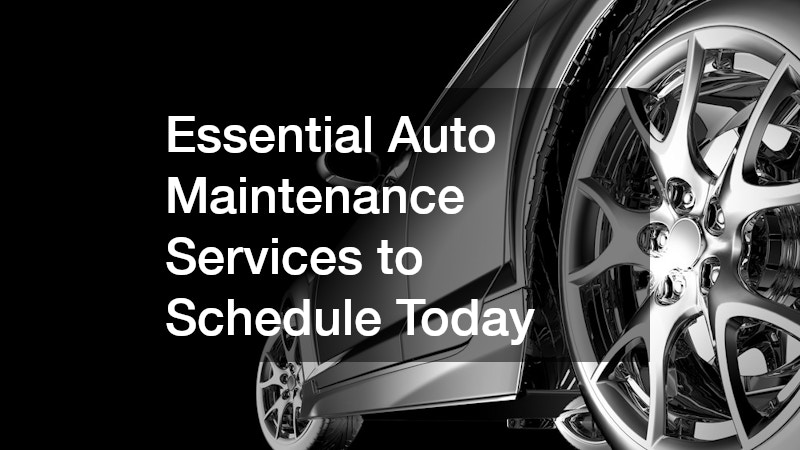 Essential Auto Maintenance Services to Schedule Today